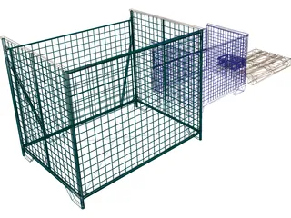 Loads [Lattice Boxes and Europallet] 3D Model preview