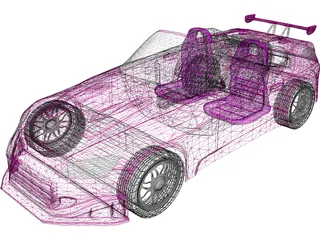 Honda S2000 [Tuned] 3D Model preview