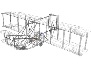 Wrights Aircraft 3D Model preview