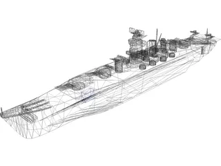 Battle Ship 3D Model preview