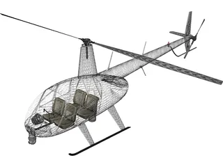 Robinson R44 News 3D Model preview