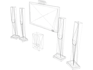 Plasma TV 3D Model preview