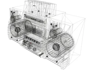 Sony Stereo System 3D Model preview