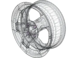 Rim 15inch Aluminum 3D Model preview