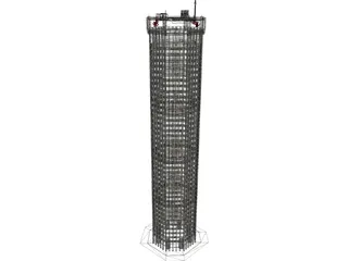 High Tower Building 3D Model preview