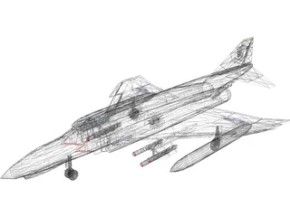 F-4 Phantom II 3D Model preview