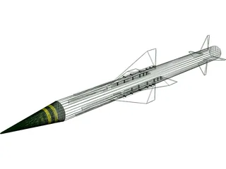 Rapier Missile 3D Model preview