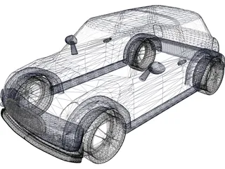 Mini Cooper [Tuned] 3D Model preview