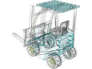 Forklift 3D Model preview