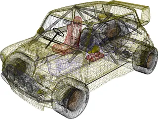 Mini Cooper MG4 Rally Car 3D Model preview