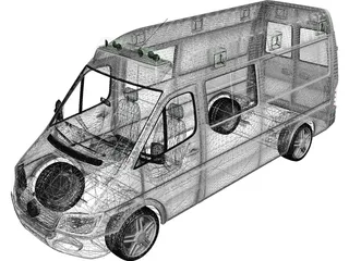 Mercedes-Benz Sprinter Ambulance 3D Model preview