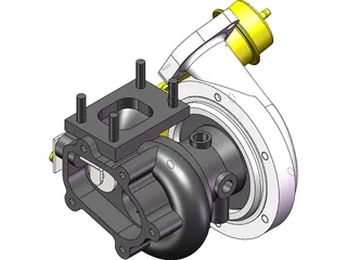 Garrett GT28 Turbo 3D Model preview