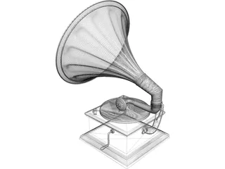 Gramophone 3D Model preview