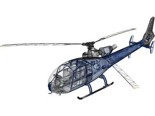 Aerospatiale Gazelle 3D Model preview