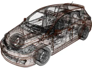 Nissan Versa SL IE (2009) 3D Model preview