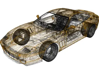 Ferrari 575M Maranello (2002) 3D Model preview