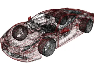 Ferrari 458 Italia F142 (2010) 3D Model preview