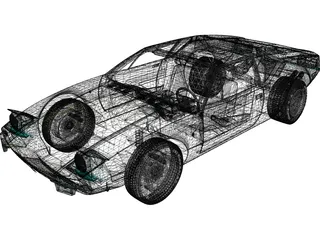 De Tomaso Pantera (1971) 3D Model preview
