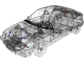 Opel Kadett 3D Model preview