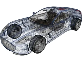 Aston Martin One-77 3D Model preview