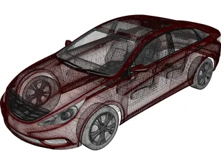 Hyundai Sonata (2011) 3D Model preview