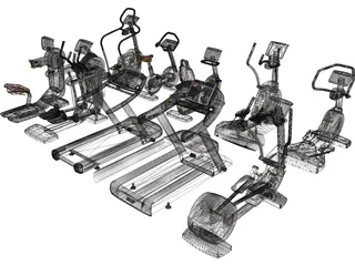 Excite Group Visio Fitness Set 3D Model preview