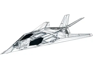F-117A 3D Model preview