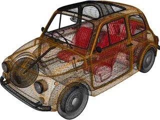 Fiat 500 3D Model preview