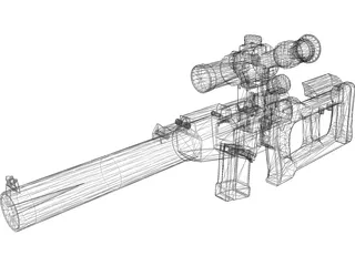 VSS Vintorez 3D Model preview