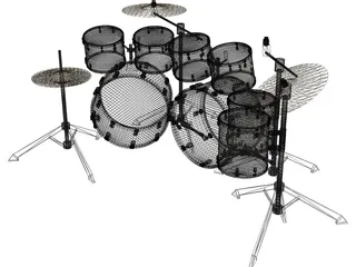 Drum Set 3D Model preview