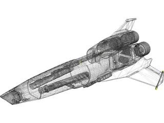 Battlestar Galactica Viper Mark II 3D Model preview