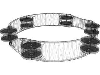 Tambourine 3D Model preview