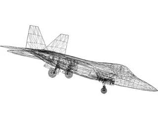 F-22 Raptor 3D Model preview