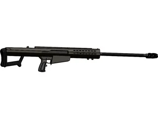 M107 Barrett 50 Cal Body 3D Model preview