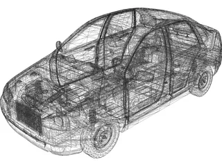 Lada Kalina 1.6 3D Model preview
