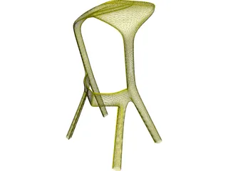Kamura Bar Chair 3D Model preview