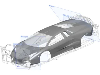 Lamborghini Reventon Body 3D Model preview