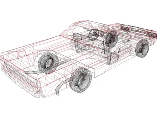 Chevrolet El Camino SS 454 3D Model preview