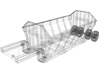 Dump Trailer 3D Model preview