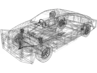 Opel Tigra 1300 Stockcar 3D Model preview