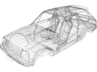 Toyota Starlet KP61 Rally Body 3D Model preview