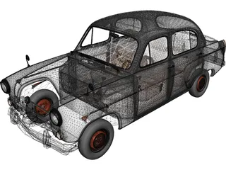 AZLK Moskvich 407 3D Model preview
