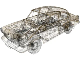 Gaz-21 Volga 3D Model preview