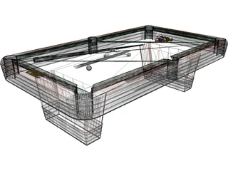 Pool Table 3D Model preview