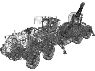 M85 6X6 Self Propelled Cannon 3D Model preview