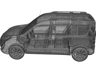 Fiat Doblo (2010) 3D Model preview