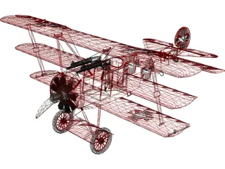 Fokker Dr.1 3D Model preview