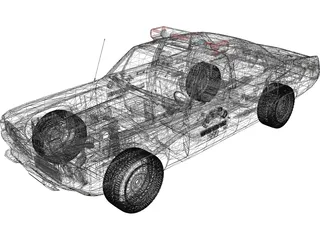 Police Car NYPD 3D Model preview