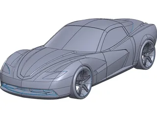 Chevrolet Corvette C7 3D Model preview