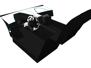SSC Tuatara Interior (2012) 3D Model preview